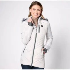 ActionHeat Women's 5V Heated Puffer Jacket w/ Faux Fur Hood - a world of fashionable women's clothing, including a wide selection of dresses and trendy accessories.> Flash Sale