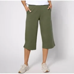 Active French Terry Capri Wide Leg w/ Side Slit - a world of fashionable women's clothing, including a wide selection of dresses and trendy accessories.> Store