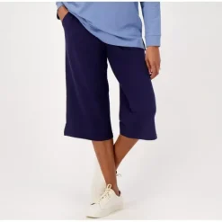 Active French Terry Capri Wide Leg with Side Slit - a world of fashionable women's clothing, including a wide selection of dresses and trendy accessories.> Outlet
