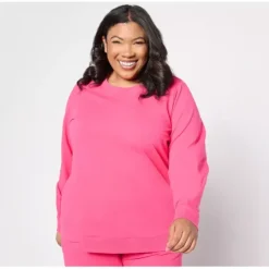 Active French Terry Pleat Sleeve Pullover - a world of fashionable women's clothing, including a wide selection of dresses and trendy accessories.< Fashion