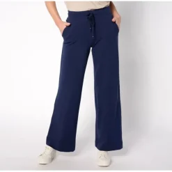Active French Terry Regular Wide Leg Pant - a world of fashionable women's clothing, including a wide selection of dresses and trendy accessories.< Fashion