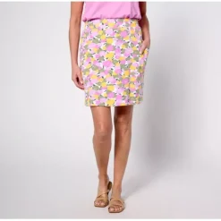 Active Printed French Terry Skort w/ Side Pockets - a world of fashionable women's clothing, including a wide selection of dresses and trendy accessories.< Fashion