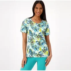 Active Printed Lightweight Jersy Top - a world of fashionable women's clothing, including a wide selection of dresses and trendy accessories.< Fashion