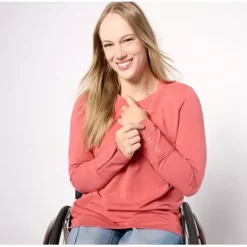 Adaptive Active French Terry Long-Sleeve Tunic - a world of fashionable women's clothing, including a wide selection of dresses and trendy accessories.< Dresses