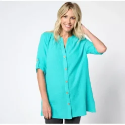 Adaptive Beach Gauze Button Up Big Shirt - a world of fashionable women's clothing, including a wide selection of dresses and trendy accessories.< Fashion