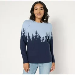 Adaptive Crew Neck Long Sleeve Scenic Sweater - a world of fashionable women's clothing, including a wide selection of dresses and trendy accessories.> Fashion