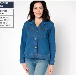 Adaptive Indigo Classic Denim Jacket With Pockets - a world of fashionable women's clothing, including a wide selection of dresses and trendy accessories.> Clearance
