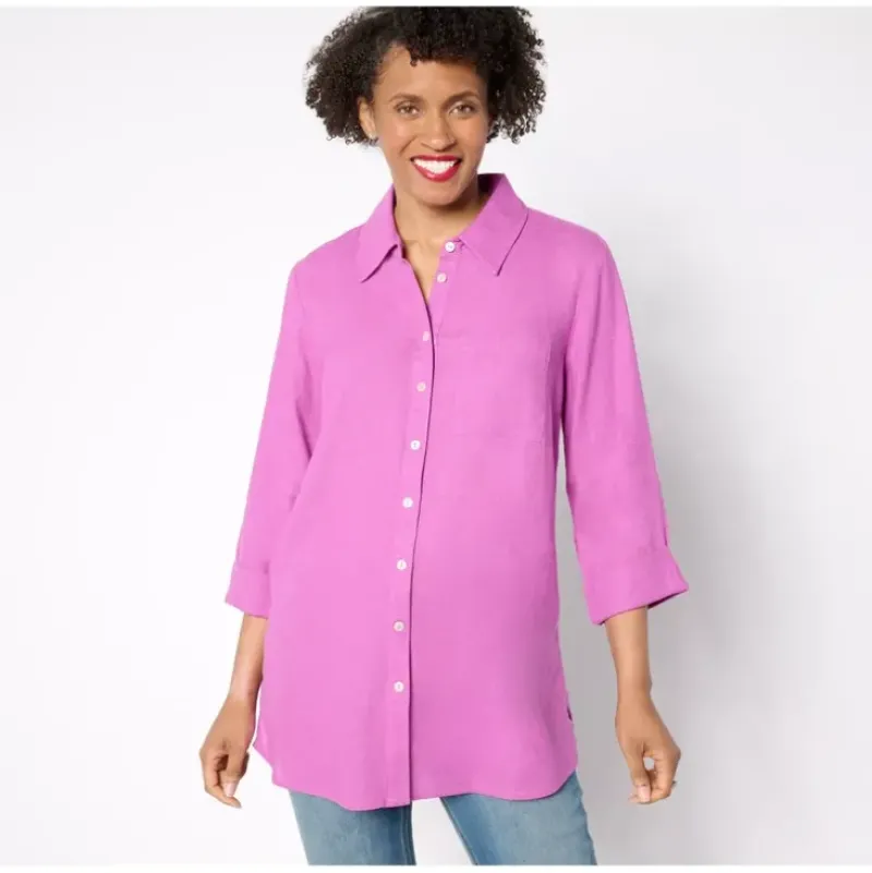 Adaptive Naturals Linen Blend Tunic - a world of fashionable women's clothing, including a wide selection of dresses and trendy accessories.> Outlet