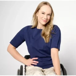 Adaptive True Cotton Jersey Elbow Sleeve Top - a world of fashionable women's clothing, including a wide selection of dresses and trendy accessories.> Clearance