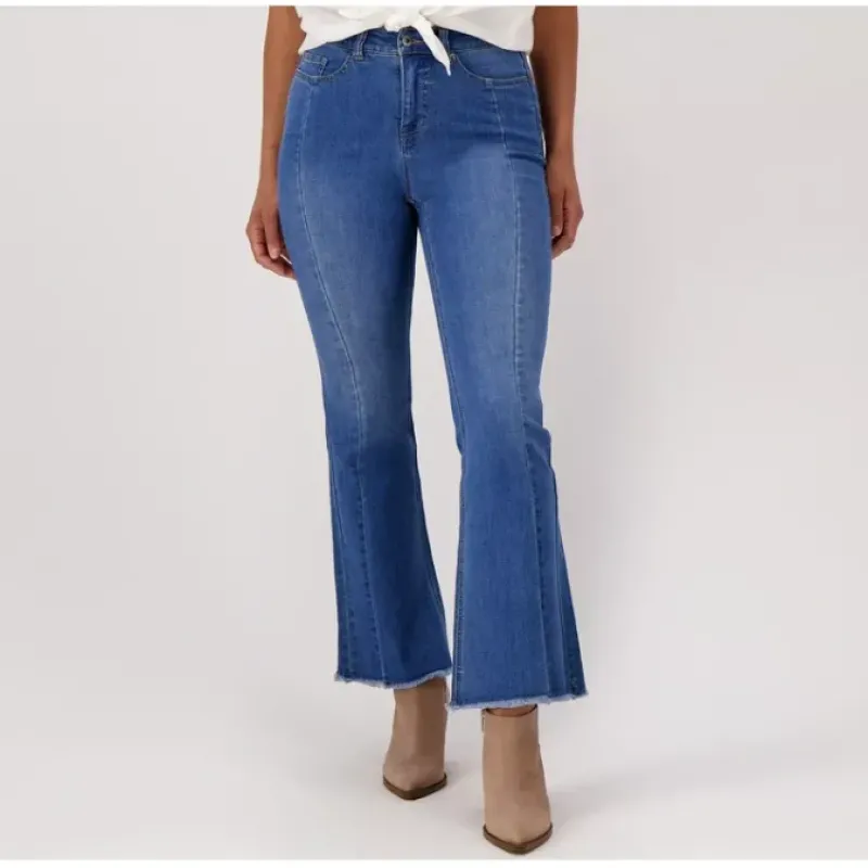 All Worthy Hunter McGrady Petite Indigo Raw Hem Jeans - a world of fashionable women's clothing, including a wide selection of dresses and trendy accessories.< Fashion