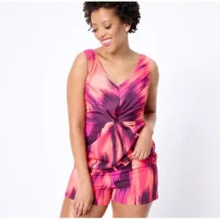 AmberNoon II by Dr. Erum Ilyas 50 Twist Front Tankini - a world of fashionable women's clothing, including a wide selection of dresses and trendy accessories.< Shop All