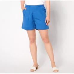 AnyBody Petite Sueded Twill Utility Short - a world of fashionable women's clothing, including a wide selection of dresses and trendy accessories.< Fashion