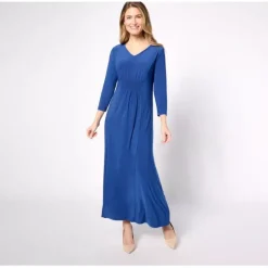 Attitudes by Renee Petite Smockwaist V-Neck Maxi Dress - a world of fashionable women's clothing, including a wide selection of dresses and trendy accessories.< Dresses