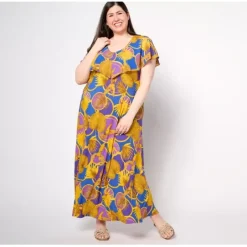 Attitudes by Renee Petite Global Illusions Maxi Dress - a world of fashionable women's clothing, including a wide selection of dresses and trendy accessories.< Dresses
