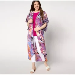 Attitudes by Renee Petite Border Print Duster - a world of fashionable women's clothing, including a wide selection of dresses and trendy accessories.> Sale