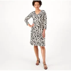 Attitudes by Renee Reg Como Jersey 3/4 Sleeve Dress - a world of fashionable women's clothing, including a wide selection of dresses and trendy accessories.< Dresses