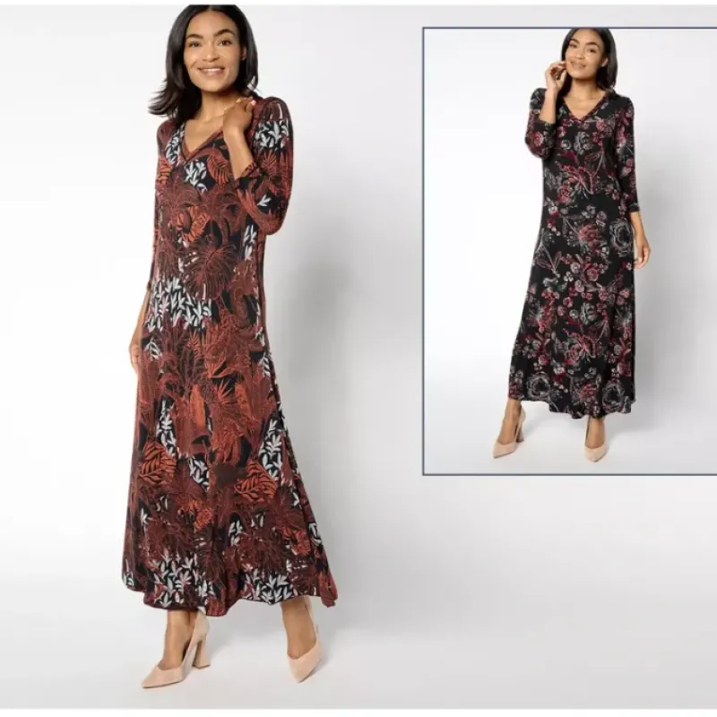 Attitudes by Renee Tall Reversible Como Jersey Maxi Dress - a world of fashionable women's clothing, including a wide selection of dresses and trendy accessories.< Dresses