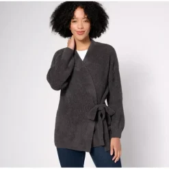 Barefoot Dreams CozyChic Side-Tie Cardigan - a world of fashionable women's clothing, including a wide selection of dresses and trendy accessories.> Cheap