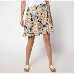 Beach Petite Linen-Blend Printed Skirt - a world of fashionable women's clothing, including a wide selection of dresses and trendy accessories.> Flash Sale