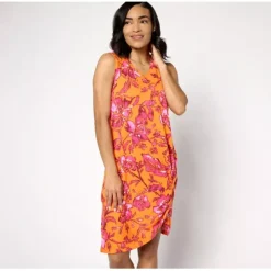 Beach Regular Printed Slub Knit Cover Up Dress - a world of fashionable women's clothing, including a wide selection of dresses and trendy accessories.< Dresses