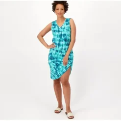 Beach Regular V-Neck Knot Hem Cover-Up Dress - a world of fashionable women's clothing, including a wide selection of dresses and trendy accessories.< Dresses