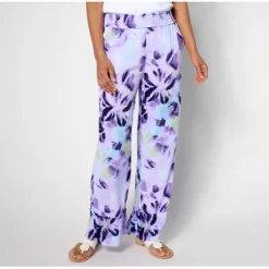 Beach Regular Woven Crepe Ruffled Hem Beach Pant - a world of fashionable women's clothing, including a wide selection of dresses and trendy accessories.< Fashion