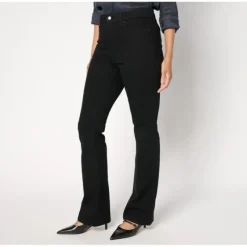 BEAUTIFUL by Lawrence Zarian Petite Baby Boot Jean- Black - a world of fashionable women's clothing, including a wide selection of dresses and trendy accessories.> Hot