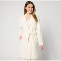 BEAUTIFUL by Lawrence Zarian Petite Drapey Belted Trench Coat - a world of fashionable women's clothing, including a wide selection of dresses and trendy accessories.> Discount