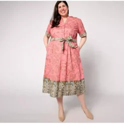 BEAUTIFUL by Lawrence Zarian Regular Printed Belted Shirtdress - a world of fashionable women's clothing, including a wide selection of dresses and trendy accessories.< Dresses