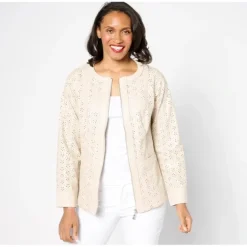 Belle by Kim Gravel Faux Leather Fresh as a Daisy Jacket - a world of fashionable women's clothing, including a wide selection of dresses and trendy accessories.> Discount