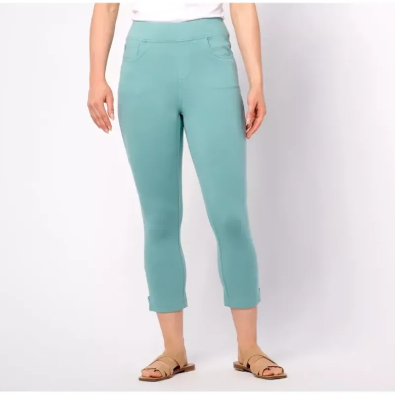 Belle by Kim Gravel Reg Coastal Crop Perfect Ponte Pants - a world of fashionable women's clothing, including a wide selection of dresses and trendy accessories.> Cheap