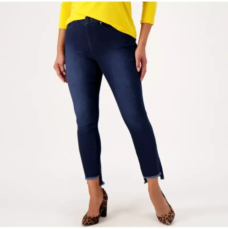 Belle by Kim Gravel TripleLuxe Denim Regular Step Hem Jean - a world of fashionable women's clothing, including a wide selection of dresses and trendy accessories.> Hot