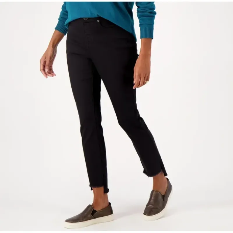 Belle by Kim Gravel TripleLuxe Twill Petite Step Hem Jean - a world of fashionable women's clothing, including a wide selection of dresses and trendy accessories.> Shop