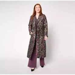 by Stacy London Regular Floral Brocade Topcoat - a world of fashionable women's clothing, including a wide selection of dresses and trendy accessories.> New