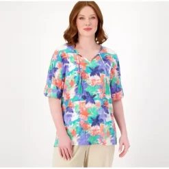 By The Beach Split Neck Gauze Top - a world of fashionable women's clothing, including a wide selection of dresses and trendy accessories.< Fashion