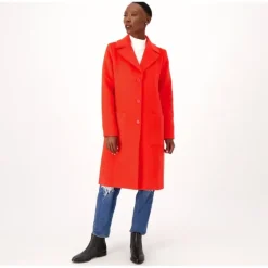 Candace Cameron Bure Petite Button- Front Tailored Coat - a world of fashionable women's clothing, including a wide selection of dresses and trendy accessories.> Online