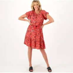 Canyon Retreat Petite Flutter Sleeve Dress - a world of fashionable women's clothing, including a wide selection of dresses and trendy accessories.< Dresses