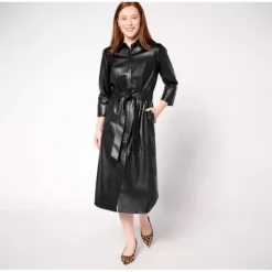 Carla Rockmore Collection Regular Faux Leather Lady Shirtdress - a world of fashionable women's clothing, including a wide selection of dresses and trendy accessories.> Store