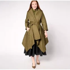 Carla Rockmore Collection Petite Asymmetric Quilted Coat - a world of fashionable women's clothing, including a wide selection of dresses and trendy accessories.> Clearance
