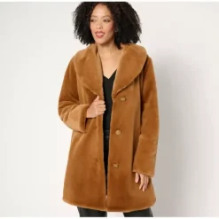 Dennis Basso Faux Fur Relaxed Fit Coat - a world of fashionable women's clothing, including a wide selection of dresses and trendy accessories.> Cheap