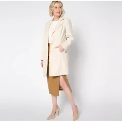 Dennis Basso Faux Leather Trench Coat - a world of fashionable women's clothing, including a wide selection of dresses and trendy accessories.> New