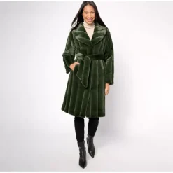 Dennis Basso Faux Mink Coat with Shawl Collar - a world of fashionable women's clothing, including a wide selection of dresses and trendy accessories.> Shop