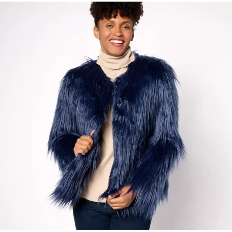 Dennis Basso Faux Mongolian Fur Coat - a world of fashionable women's clothing, including a wide selection of dresses and trendy accessories.> Flash Sale