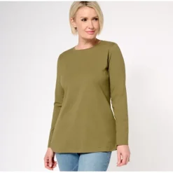 Essentials Perfect Jersey Crew Neck Tunic - a world of fashionable women's clothing, including a wide selection of dresses and trendy accessories.< Fashion