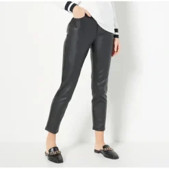 GRAVER Susan Graver Regular Coated Stretch Woven Ankle Pants - a world of fashionable women's clothing, including a wide selection of dresses and trendy accessories.> Hot