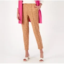 Isaac Mizrahi Live! Petite Ponte Knit Slim Leg Pants - a world of fashionable women's clothing, including a wide selection of dresses and trendy accessories.< Shop All