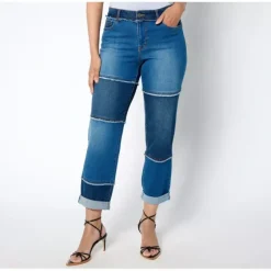 LOGO Lab by Lori Goldstein Petite Boyfriend Jeans - a world of fashionable women's clothing, including a wide selection of dresses and trendy accessories.> Cheap