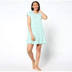 MUK LUKS Regular Cloud Knit Flutter Sleeve Lounge Dress - a world of fashionable women's clothing, including a wide selection of dresses and trendy accessories.< Dresses