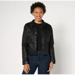 nicole by Nicole Miller Coated Denim Jacket- Snake - a world of fashionable women's clothing, including a wide selection of dresses and trendy accessories.> Cheap