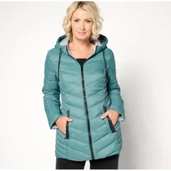 Nuage Chevron Quilted Lightweight Packable Puffer Coat - a world of fashionable women's clothing, including a wide selection of dresses and trendy accessories.> Sale